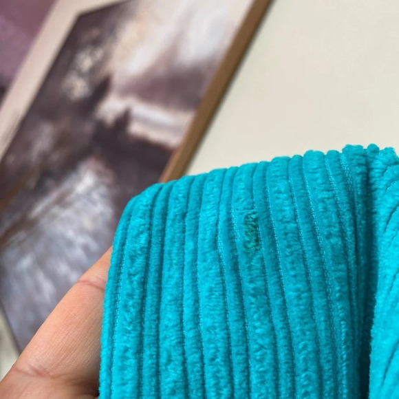 Free People X‎ Ragged Priest jumbo Corduroy Dad Jeans TURQUOISE size 24 - Picture 13 of 13